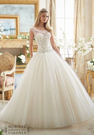 Wedding Dress - Mori Lee Bridal FALL 2016 Collection: 2884 - Crystal Beaded Embroidery on Tulle Ball Gown | MoriLee Bridal Gown