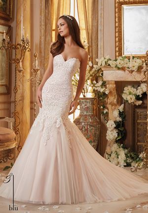 Wedding Dress - Mori Lee Blue FALL 2016 Collection: 5461 - Vintage Embroidery on Soft Net | MoriLee Bridal Gown