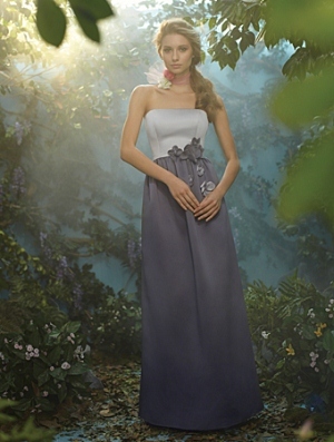 Bridesmaid Dress - DISNEY ALFRED ANGELO BRIDESMAIDS SPRING 2013 COLLECTION - 515 - Satin, Satin & Organza Flowers Fabric - Modern Fit | AlfredAngeloDisney Bridesmaids Gown