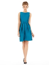 Bridesmaids Dress: Alfred Sung Bridesmaids FALL 2015 - D700 - fabric: Dupioni 