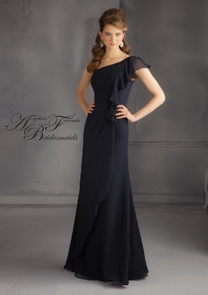  Dress - Angelina Faccenda Bridesmaids by Mori Lee FALL 2014 Collection: 20436 - Luxe Chiffon - Zipper Back (LONG) | AngelinaFaccenda Evening Gown