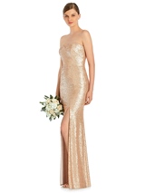Bridesmaids Dress: Dessy Bridesmaids 2019 - 3037 - Fabric: Elle Sequin