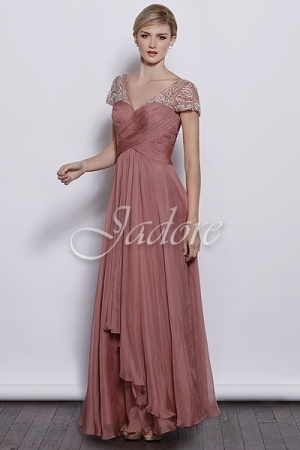  Dress - Jadore J3 Collection - J3053 - 30D Chiffon, Crystal beaded shoulder | Jadore Evening Gown