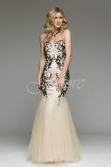 Prom Dress: Jadore J4 Collection - J4004 - Tulle w/ beaded appliqué 