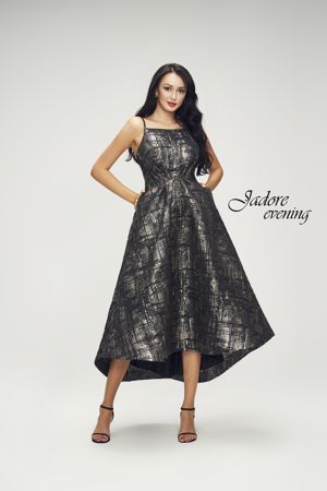  Dress - Jadore Collection - Halter Metallic Dress J17021 | Jadore Evening Gown