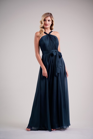 Bridesmaid Dress - BELSOIE SPRING 2020 - L224007 - Belsoie Tiffany Chiffon long bridesmaid dress with elastic waistband. Sweetheart neckline | Jasmine Bridesmaids Gown