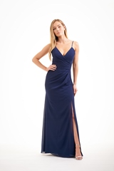 Bridesmaids Dress: JASMINE BRIDESMAID SPRING 2020 - P226002 - Charlotte chiffon long bridesmaid dress with spaghetti 