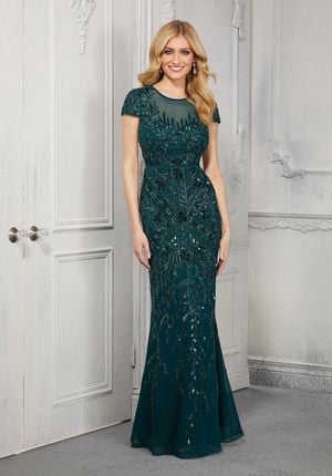  Dress - Mori Lee Collection: 72426 - Sheath Allover Beaded Evening Gown | MoriLee Evening Gown