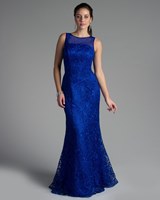 Prom Dress: Nite Time Collection: NT-72 - Shown in Ivory and Royal lace. 