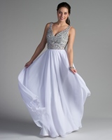Prom Dress: Nite Time Collection: NT-83 - Shown in White chiffon 