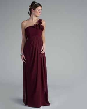 MOB Dress - Tutto Bene Collection: 22204 - Shown in Port chiffon | TuttoBene Mother of the Bride Gown