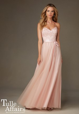 Bridesmaid Dress - Mori Lee Tulle AFFAIRS SPRING 2016 Collection: 132 - Tulle with Embroidery and Beading | MoriLee Bridesmaids Gown