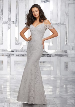 Bridesmaid Dress - Mori Lee BRIDESMAIDS FALL 2017 Collection: 21531 - Lace Bridesmaids Dress with Beading and Cold Shoulder Neckline | MoriLee Bridesmaids Gown