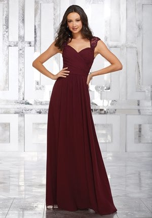 Bridesmaid Dress - Mori Lee BRIDESMAIDS FALL 2017 Collection: 21534 - Chiffon Bridesmaids Dress with Beaded and Embroidery Straps | MoriLee Bridesmaids Gown