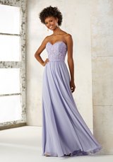 Prom Dress: Mori Lee BRIDESMAIDS SPRING 2017 Collection: 21501 - Chiffon with Embroidery and Beading 