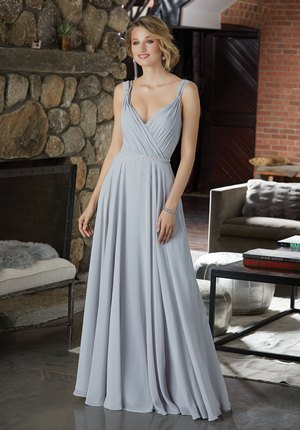 Bridesmaid Dress - Mori Lee BRIDESMAIDS FALL 2018 Collection: 21588 - Figure Flattering Chiffon Bridesmaid Dress with Beaded Detail | MoriLee Bridesmaids Gown