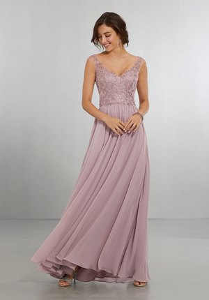 Bridesmaid Dress - Mori Lee BRIDESMAIDS SPRING 2018 Collection: 21558 - Chiffon Bridesmaids Dress with Intricately Embroidered and Beaded Bodice | MoriLee Bridesmaids Gown