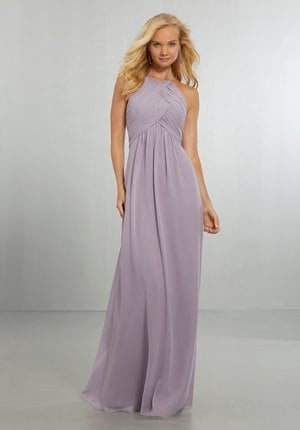 Bridesmaid Dress - Mori Lee BRIDESMAIDS SPRING 2018 Collection: 21570 - Chiffon Bridesmaids Dress with Draped Bodice and Keyhole Back | MoriLee Bridesmaids Gown