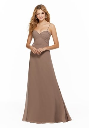  Dress - Mori Lee BRIDESMAIDS FALL 2019 Collection: 21638 - Chiffon Bridesmaid Dress with Sweetheart Neckline and Adjustable Straps | MoriLee Evening Gown