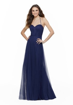  Dress - Mori Lee BRIDESMAIDS FALL 2019 Collection: 21643 - English Net Bridesmaid Dress with Sweetheart Halter | MoriLee Evening Gown