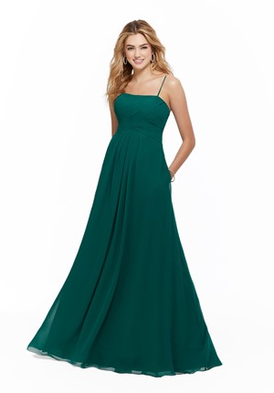 Bridesmaid Dress - Mori Lee BRIDESMAIDS FALL 2019 Collection: 21648 - Chiffon Bridesmaid Dress with Pleated Bodice and Adjustable Straps | MoriLee Bridesmaids Gown