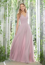 Prom Dress: Mori Lee BRIDESMAIDS Spring 2019 Collection: 21621 - Figure Flattering, A-Line Bridesmaid Dress 