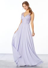 Prom Dress: Mori Lee Bridesmaids Spring 2020 Collection: 21656 - Chiffon Embriodered Bridesmaid Dress 