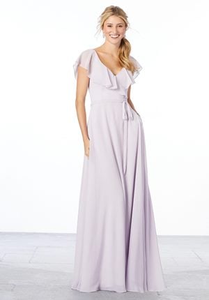 Special Occasion Dress - Mori Lee Bridesmaids Spring 2020 Collection: 21657 - Flutter Sleeve Chiffon Bridesmaid Dress | MoriLee Prom Gown