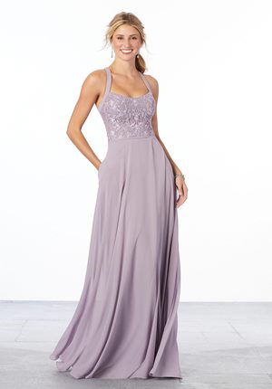  Dress - Mori Lee Bridesmaids Spring 2020 Collection: 21665 - Floral Detailed Chiffon Bridesmaid Dress | MoriLee Evening Gown