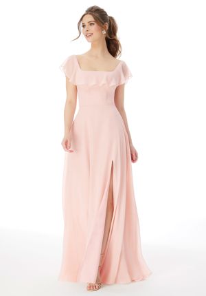  Dress - Mori Lee Affairs FALL 2020 Collection: 13104 - Square Neck Ruffle Bridesmaid Dress | MoriLee Evening Gown