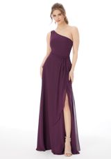 Prom Dress: Mori Lee Affairs FALL 2020 Collection: 13105 - One Shoulder Chiffon Bridesmaid Dress 