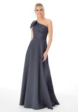 Prom Dress: Mori Lee Bridesmaids FALL 2020 Collection: 21682 - Satin One-Shoulder Bridesmaid Dress 