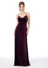 Prom Dress: Mori Lee Bridesmaids FALL 2020 Collection: 21685 - Stretch Velvet Bridesmaid Dress 