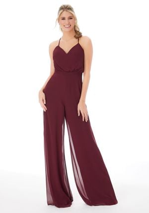 Special Occasion Dress - Mori Lee Bridesmaids FALL 2020 Collection: 21690 - Chiffon Bridesmaid Jumpsuit | MoriLee Prom Gown