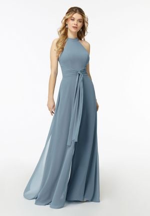  Dress - Mori Lee Bridesmaids Collection: 21723 - Halterneck Chiffon Jumpsuit | MoriLee Evening Gown