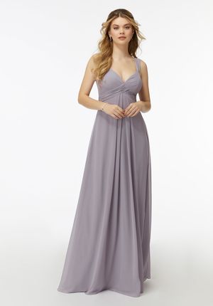 Special Occasion Dress - Mori Lee Bridesmaids Collection: 21734 - Draped Chiffon Bridesmaid Dress with Sash | MoriLee Prom Gown