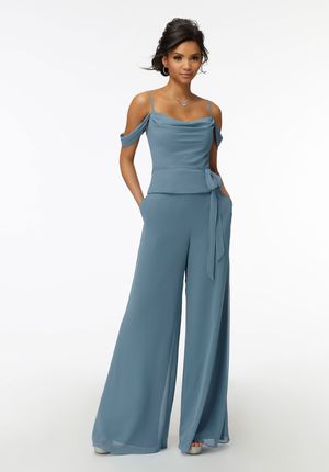  Dress - Mori Lee Bridesmaids Collection: 21739 - Two Piece Chiffon Bridesmaid Pantsuit | MoriLee Evening Gown