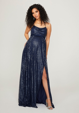  Dress - Morilee Maternity Bridesmaids Collection: 14104 - Caviar Mesh Maternity Bridesmaid Dress | MoriLee Evening Gown
