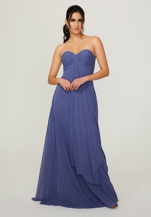  Dress - Morilee Bridesmaids Collection: 21786 - Draped Chiffon Bridesmaid Dress | MoriLee Evening Gown