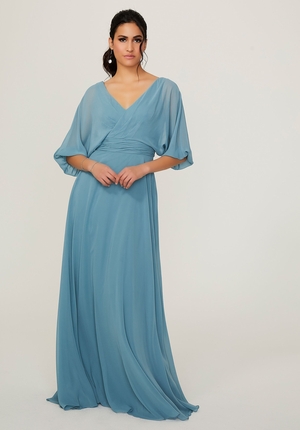 MOB Dress - Morilee Bridesmaids Collection: 21792 - Chiffon Bridesmaid Dress with Ruched Waist | MoriLee Mother of the Bride Gown