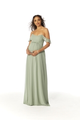 Prom Dress: Morilee Maternity Bridesmaids Collection: 14111 - CHIFFON MATERNITY BRIDESMAID DRESS 