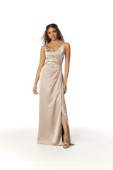 Prom Dress: Morilee Bridesmaids Collection: 21810 - SILKY SATIN BRIDESMAID DRESS 