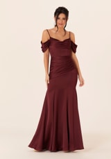 Prom Dress: Morilee Bridesmaids Collection: 21821 - Luxe Satin Fit and Flare Bridesmaids Dress 