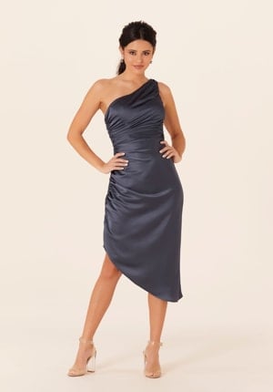  Dress - Morilee Bridesmaids Collection: 21823 - Asymmetric Midi Bridesmaids Dress | MoriLee Evening Gown