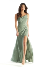 Prom Dress: Morilee Bridesmaids Collection: 31230 - Chiffon One Shoulder Sheath Bridesmaid Dress 