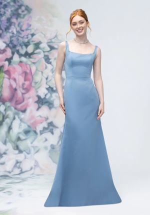 Special Occasion Dress - Morilee Bridesmaids Collection: 3030006 - Square Neck Strap Back Satin Bridesmaid Dress | MoriLee Prom Gown
