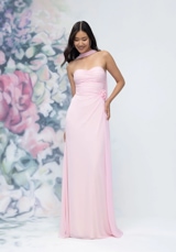 Prom Dress: Morilee Bridesmaids Collection: 3030011 - Draped Strapless Sweetheart Bridesmaid Dress with Detachable Rosette and Scarf 