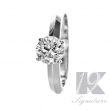 19-Signature-Karats | GWT-19K-Signature-Series: Star of My Heart - 19K3279  This beautiful, elegant,and precious round brilliant cut 19k hand crafted Signature Series knife edge mounted ring is a classic ring that would never go out style. Will always bring a smile to the one you love. 