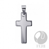 Feri-Fine-Design-Collection | Hi-Tech-Ceramic-and-Tungsten: FERI Tungsten Cross Pendant - FTP3812  This gorgeous FERI polished Tungsten pendant is part of the newly released FERI 2010 Fall Collection with a unique deep luster from within. They have a refreshingly contemporary style to the classic pendant and they are backed with a lifetime Warranty.  
