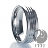 Feri-Fine-Design-Collection | Hi-Tech-Ceramic-and-Tungsten: 9mm STYLISH BRIDAL TUNGSTEN BAND - FTR2500  Tungsten has the highest melting point and lowest vapour pressure of all metals, and at temperatures over 1650°C has the highest tensile strength. It has excellent corrosion resistance second only to carbon (diamonds). FERI polished Tungsten rings are unique with deep luster from within. They have a refreshingly contemporary style to the classic ring and they are backed with a lifetime Warranty. Tungsten carbide's flawless features and indestructible nature will create an everlasting bond between you and your partner. 